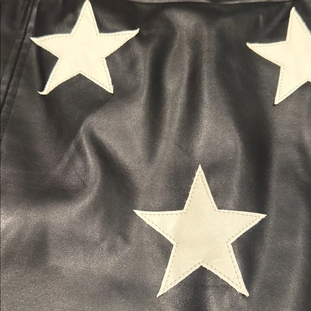 Buddy Love Black Star Leather Mini Skirt - Picture 5 of 5